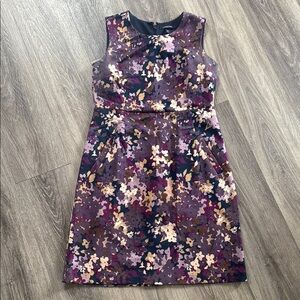 Lands' End Petite Purple Sheath Mini Dress 6  Sleeveless Summer Wit Pockets